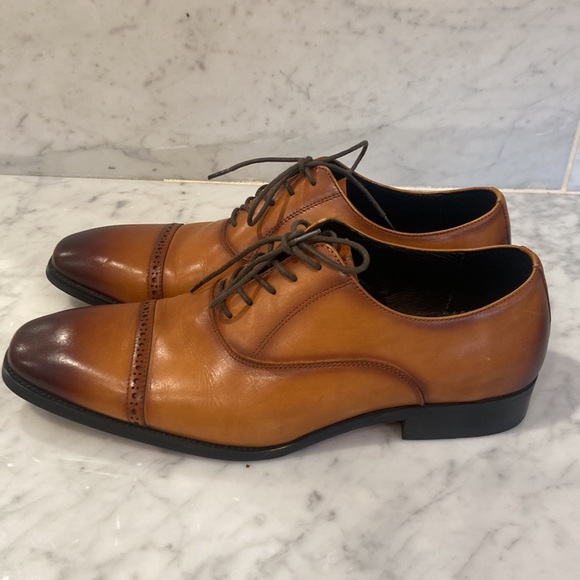 ALIPASINM Men's Dress Shoes Formal Oxford Leather Wingtip Lace Up Shoes for Men - Picture 3 of 6